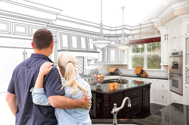 Custom kitchen cabinets installed in a Hamel home